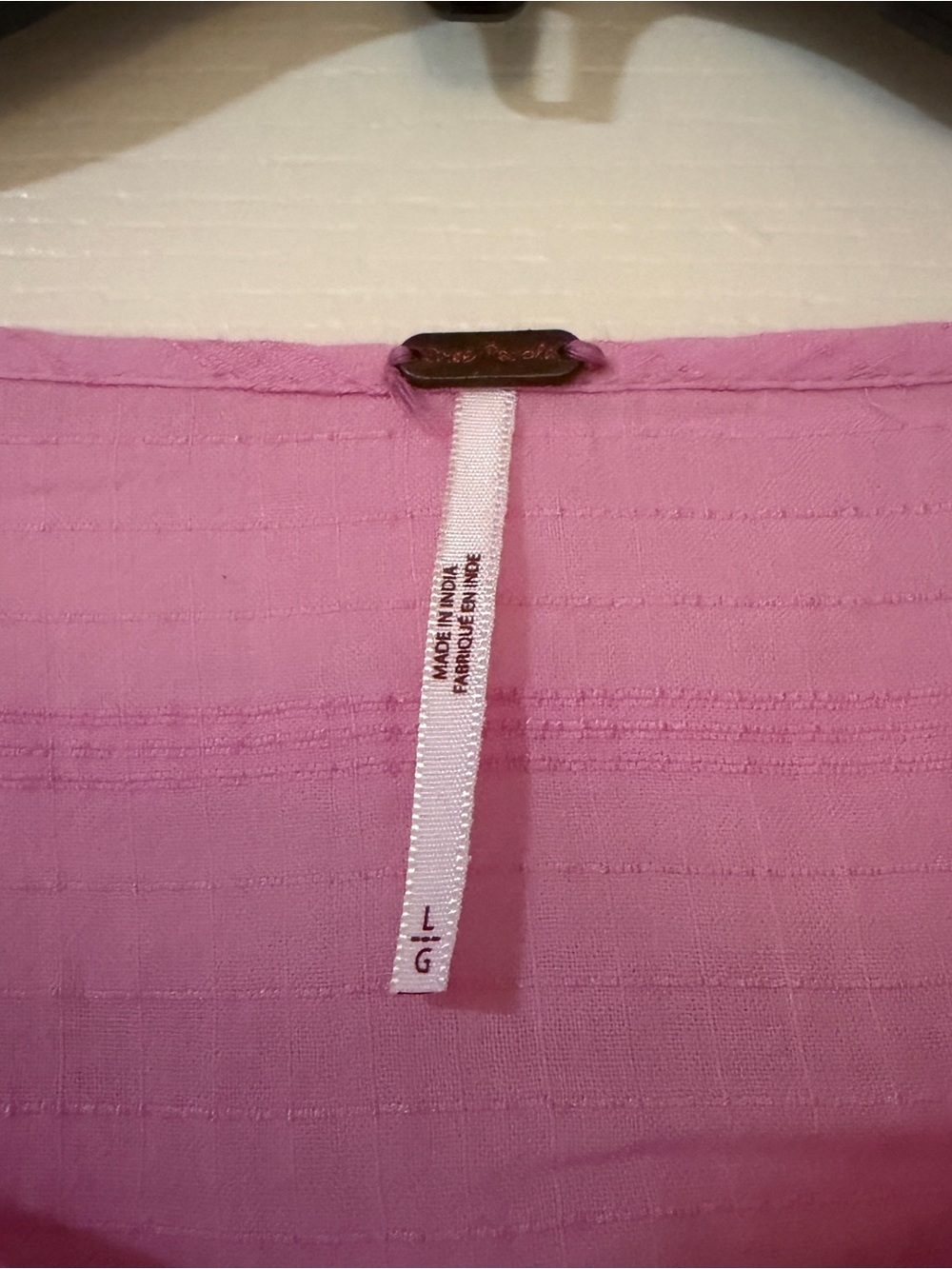 Free People Pink Billowy Peasant Top - Picture 5 of 10
